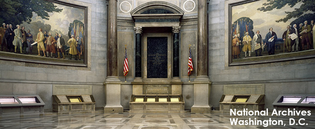 National Archives rotunda, home of the Charters of Freedom