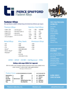 Titanium Industries fastener alloys line card (PDF)